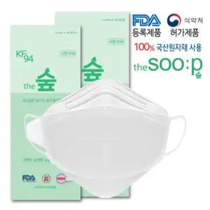 [더 숲]더 숲 KF94 대형 화이트 100매(10매입)
