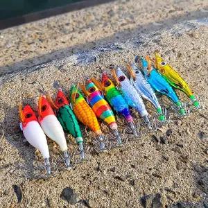 에이치케이 선상 문어낚시 왕눈이에기 17종 컬러 수평 크롬 과일 색동 문어에기