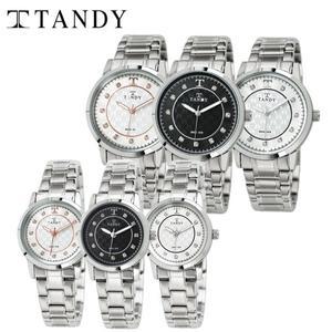 [기타][TANDY] 탠디 시그니쳐 럭셔리 커플 메탈 손목시계(스와로브스키 식입) T-3914 6종중 택1