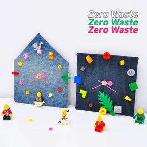 아트앤허그 DIY 블럭 시계 만들기 청바지 업사이클링 제로웨이스트 키트 만들기영상포함