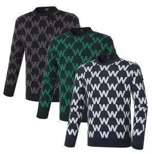 [와이드앵글](광주신세계)WMU22K03 남성 WL 모노그램 라운드 스웨터