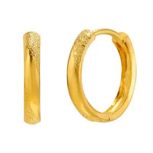 [한국금다이아몬드] 여자 순금 원터치 링 귀걸이 사선 쪼이 24K 3.75g