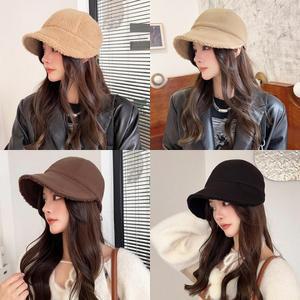 [앙상블] 양면 무스탕 캡 양털 모자 겨울 털 보온 챙