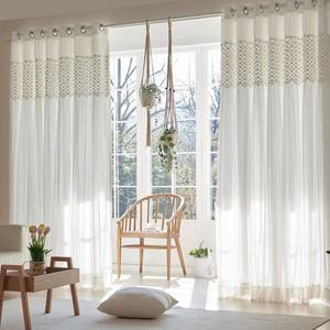 [NS홈쇼핑]뷰하우스 리에나 레이스 분리형 화이트 암막커튼 대형[31913145]