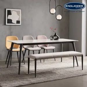 메사 그리핀 통세라믹 6인용 식탁세트(벤치1+의자3)