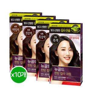 댕기머리 새치머리 염색약 뉴골드 한방칼라크림 5호 진갈색 120g x 10개 1박스