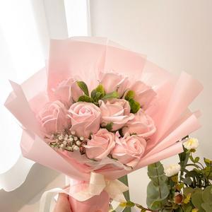 핑크 장미 비누 꽃다발 졸업식 입학식 비누꽃 특이한