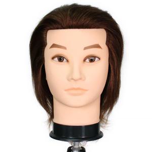 LLECO 예코 XR 인모 100% 남자 연습용 통가발 커트 펌 염색