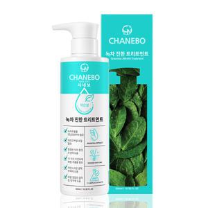 샤네보 녹차진한 트리트먼트500ml 염색샴푸후상한머리 떡진머리 극손상모 집중케어 복구헤어팩