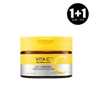 [1+1][미샤] 비타씨플러스 잡티씨 톤업 앰플 패드 80매