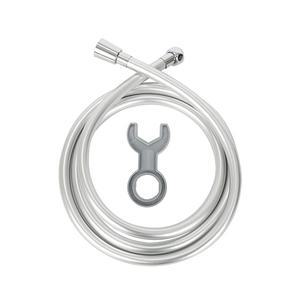 두진바스 꼬임방지 튜브형 샤워호스 2M 실버, 1개