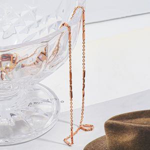 14K 대나무 반반 체인 컷팅 함마링 줄 목걸이 커플 여자 레이어드