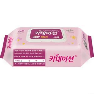 카네이션 / 힐링데이 물티슈 엠보싱 캡형 60매 20팩 (1200매) 환자용 청소용 간병용 대형물티슈