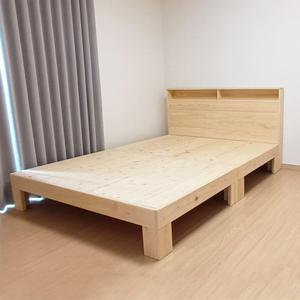 이프로브 편백나무원목 평상형 수납헤드 싱글 슈퍼싱글 더블 퀸 킹 침대프레임