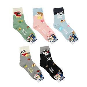 [삭스랩]여자중목 캐릭터양말 짱구는 못말려 파스텔 짱구 5종 택1
