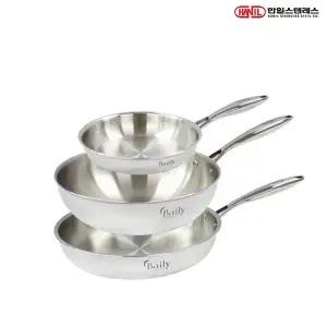 한일STS 베일리 통5중 스텐레스 IH 인덕션가능 후라이팬세트 3종A(후20+28+궁28)