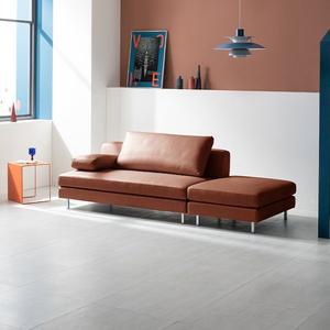 [다우닝]슈가 2인 오픈형 모듈 전체 내추럴가죽 소파