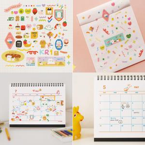 다이어리 일기장 꾸미기 리무버 미니 씰 스티커 1set 디자인 캘린더 앨범 다꾸 팬시