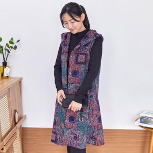 23FW01-1 / 스마일 후드 VEST / 엄마옷 / 빅사이즈 / 할머니옷 / 실버다이아몬드