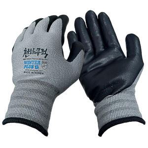 천하무적 윈터플러스 혹한기 겨울용 작업장갑 그레이