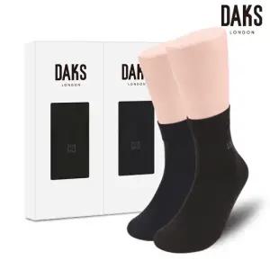 [롯데백화점]닥스 신사양말 2족 선물세트 면스판 단목 무지 20832