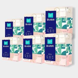 [모나리자] 미용티슈 280매 3입 1개 각티슈 휴지 화장지 x 6팩 총 18입_SH