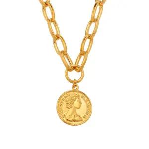 갤러리아 여자 순금 목걸이 체인 퀸 코인 24K 18.75g 18K장식