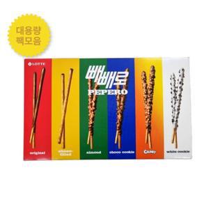 [일상점빵] 빼빼로 믹스 모음팩 6가지맛 15팩 대용량 팩 모음