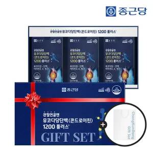 [선물세트] 종근당 뮤코다당단백 콘드로이친 1200 (60정X3개입) 1세트+쇼핑백 / 소연골 비타민D 뼈건강 비타민K