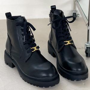 [더힐][더힐슈즈] 레이스업 여성여자 앵글앵클 부츠 워커 5cm qmN23M030