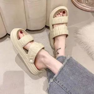 [킨즈]1+1 더블 스트랩 샌들 폭신한 EVA 슬리퍼 여름 시원한 신발