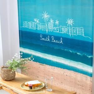 홀리데이 도톰 쉬폰 패브릭 포스터 긴창 가리개커튼 1장