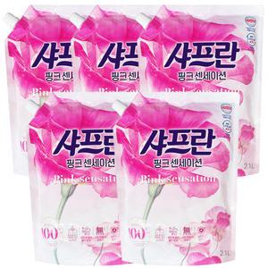 엘지생활건강 샤프란 핑크센세이션 리필 2.1L 5개