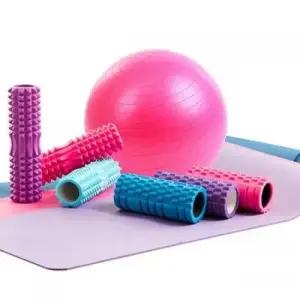 아트박스 아도라하우스 홈트레이닝 요가매트+폼롤러33cm+짐볼 베이직세트