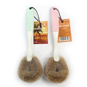 코코넛 둥근 야자솔 야자수 다용도 브러쉬 주방 욕실 청소 세척솔 (대)