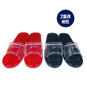 국산 트임 물바로 욕실화(성인용) 색상랜덤-2개 성인용 지압슬리퍼 물빠짐슬리퍼 욕실슬리퍼
