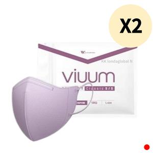 비움 스타일핏 클래식 마스크 중형 라일락퍼플 50매