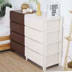 가든 라탄 4단 서랍장 550 플라스틱 와이드 거실장 수납장 옷장