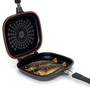 [기타]5중 코팅 생선구이팬 실리콘 패킹 분리형 양면후라이팬 27cm