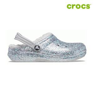 [크록스 정품] 클래식 라인드 글리터 클로그 토들러 아동 털샌들 207463-3UW
