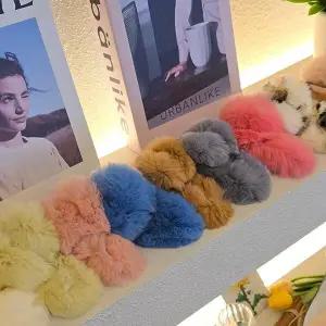 [하프클럽/]여자 부드러운 윈터 리얼퍼 렉스 롱 집게핀