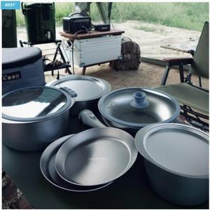 [롯데백화점]에코플로우 클래딘 리얼 티타늄 캠핑 코펠 고아웃패키지 세트