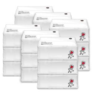 한예지 키스해링 뽑아쓰는 키친타월 100매  3입  3팩 (총 9팩)