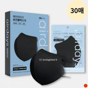 에어데이즈 마스크 KF94 새부리형 블랙 대형 10매 X3