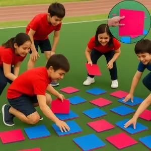 색판 뒤집기 25cm 단체 게임 도구 유아 체육 교구 용품 레크레이션 발달 어린이 놀이 소품