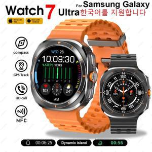 삼성 갤럭시 워치 7 울트라 NFC 스마트 워치 남녀공용, 360x360 HD AMOLED 화면, 항상 시계 표시, GPS 스마