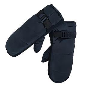 겨울 방한 블랙 벨트 미끄럼방지 엠보싱 털안감 벙어리 장갑 스키 등산 작업용