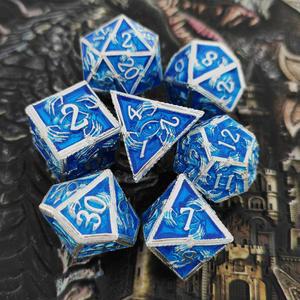 20면체 주사위 TRPG 마법 세트 다각형 게임 실버