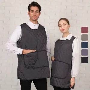 패딩앞치마 겨울 누빔 기모 누비 원피스형 조끼 퀼팅
