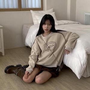 [옷자락]여자 겨울 캐주얼 10대 20대 레터링 기모 스 맨투맨